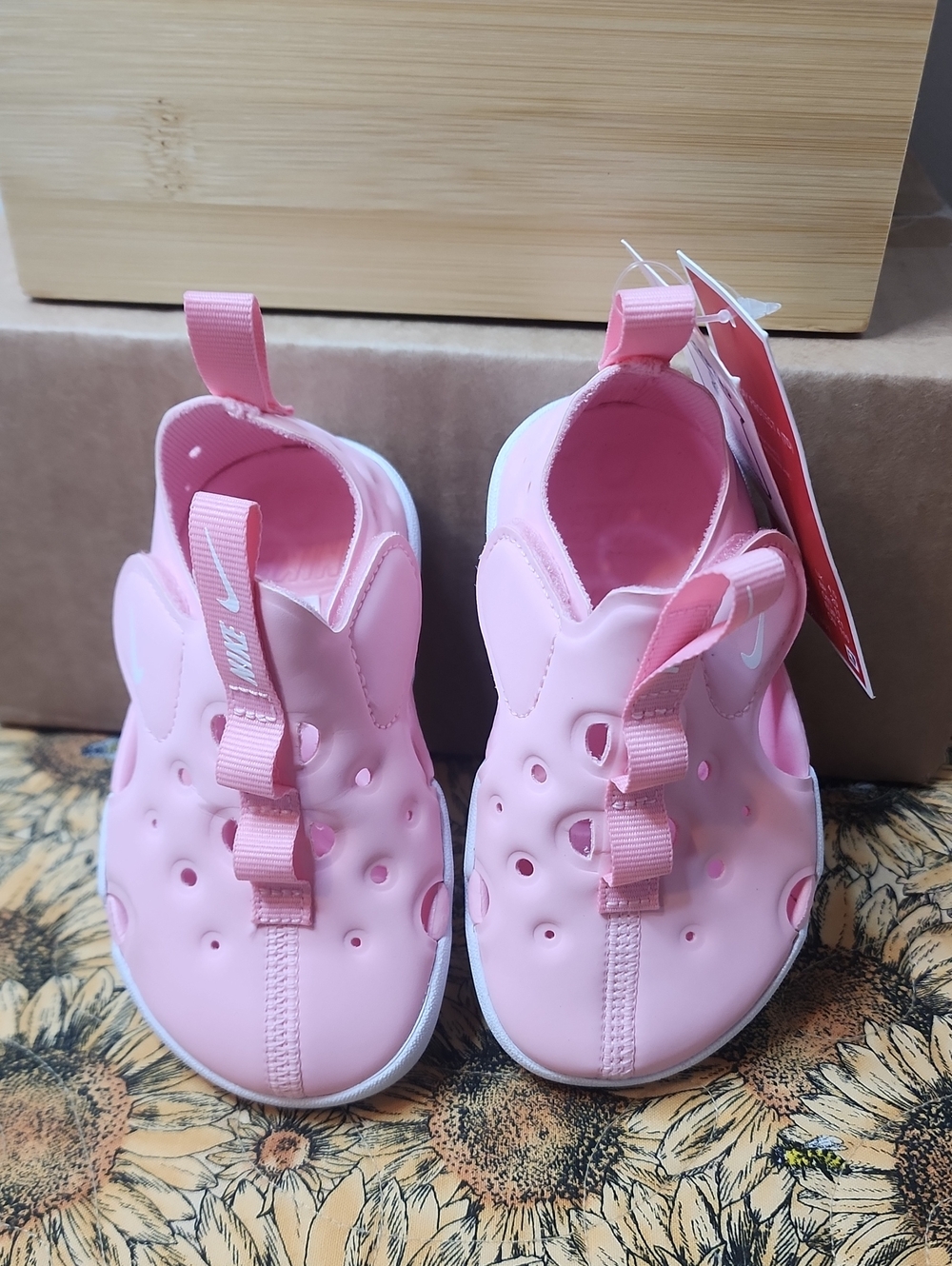 Nike Kids Pink Water Slip-On Shoes